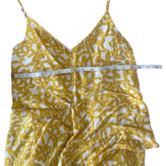 Anthropologie Maeve yellow and cream jumpsuit  Size 6/ EU 38 - Picture 7 of 10